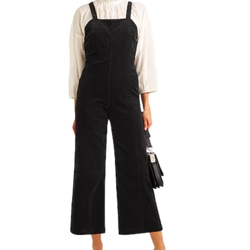 Apiece apart corduroy black overalls XS